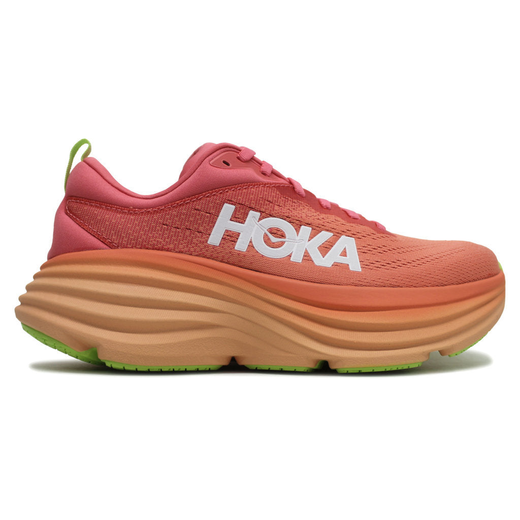 Hoka One One Bondi 8 Textile Womens Trainers#color_coral papaya