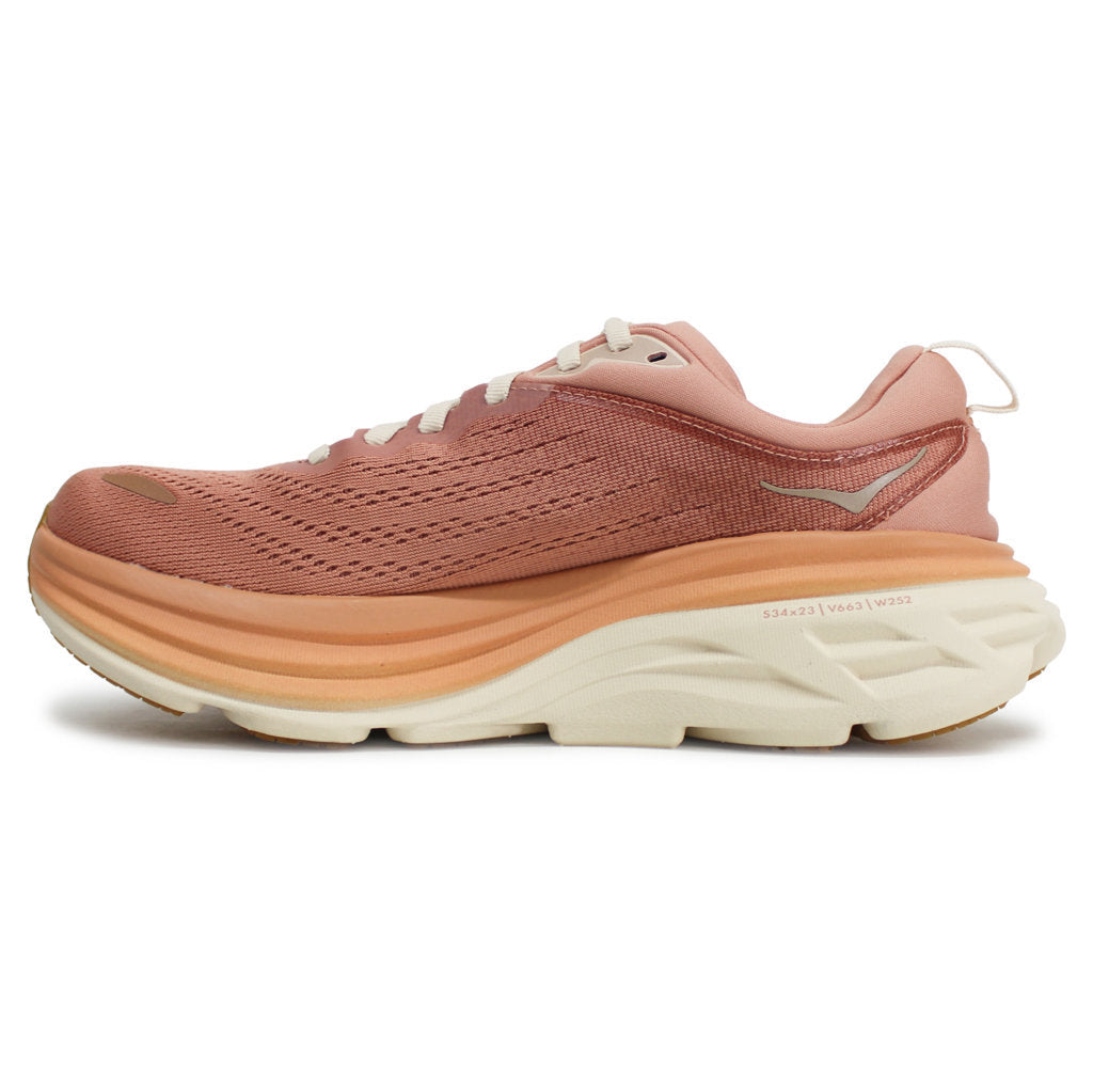 Hoka One One Bondi 8 Textile Womens Trainers#color_sandstone cream