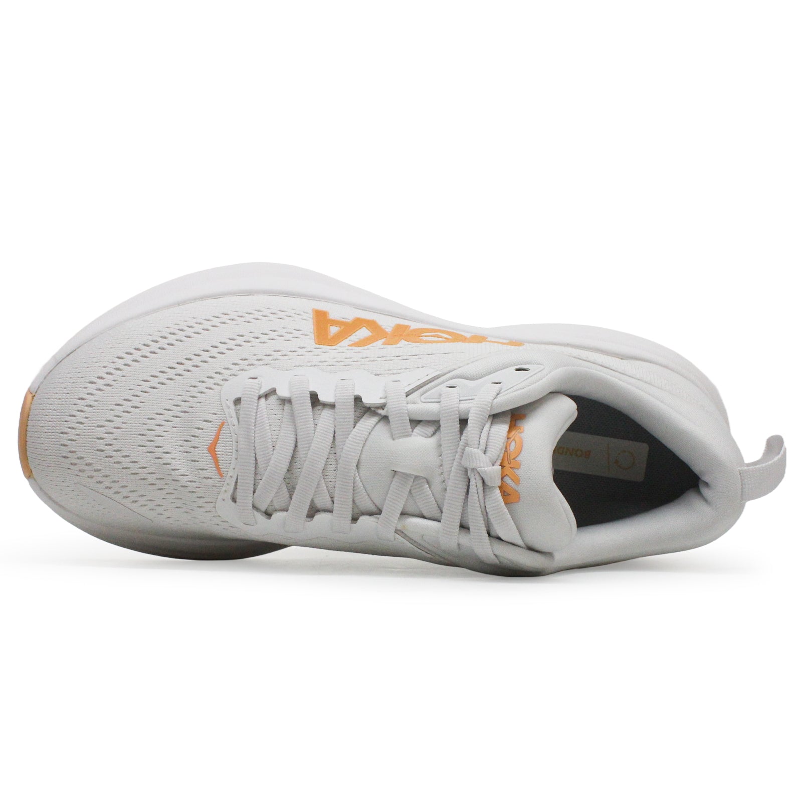 Hoka Bondi 8 Textile Womens Trainers#color_white cantaloupe