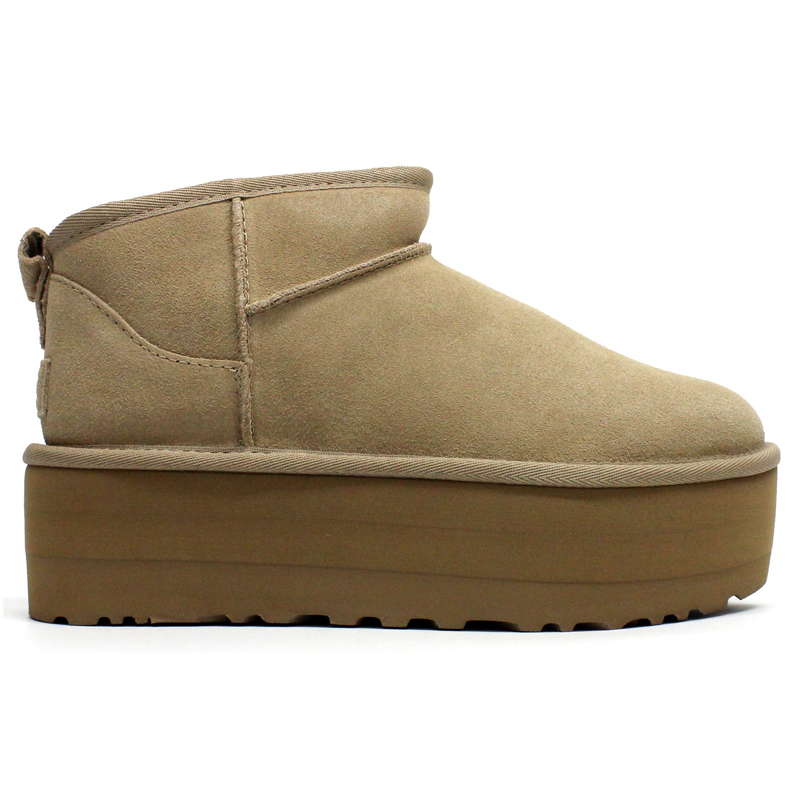 Ugg Classic Ultra Mini Platform Suede Womens Boots#color_sand