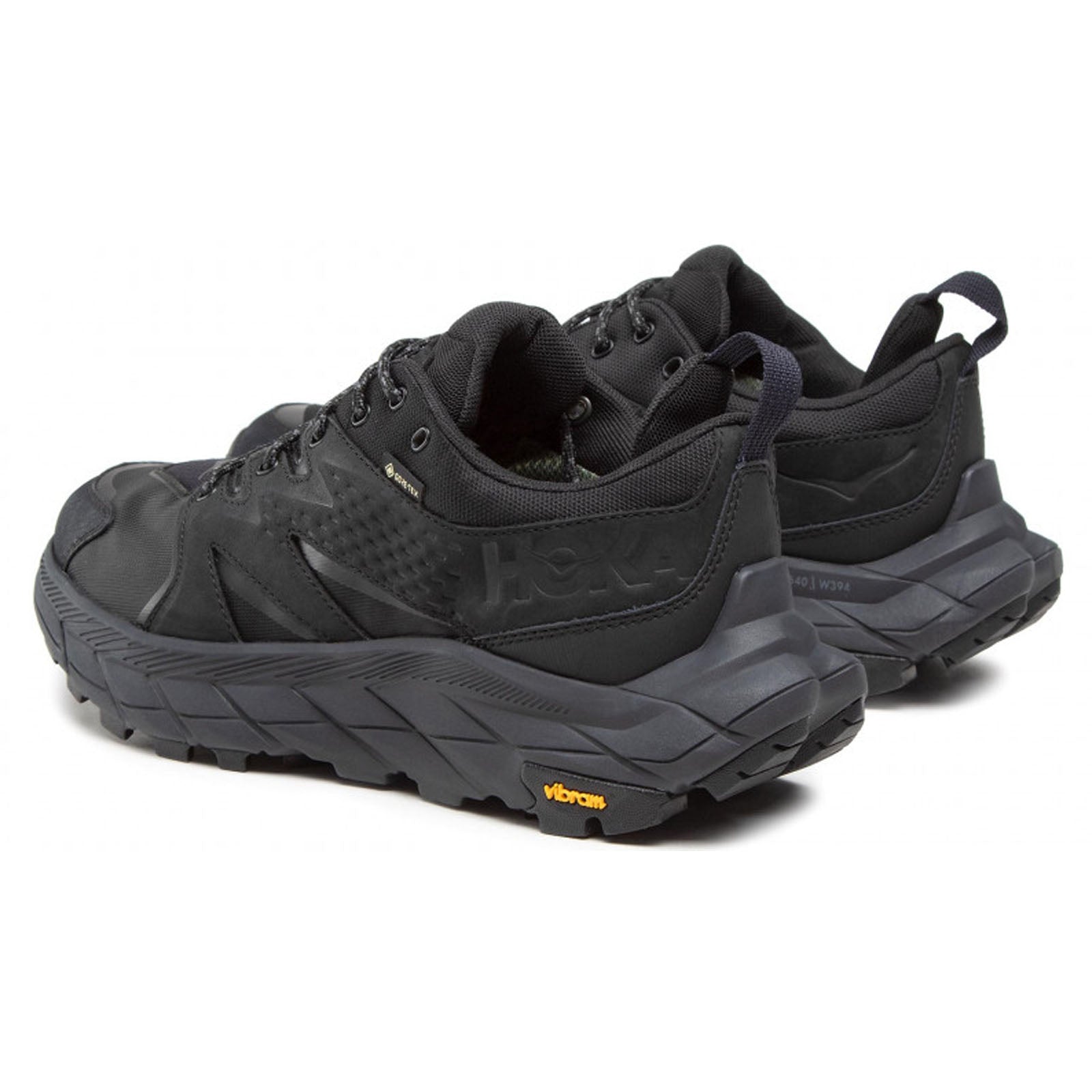 Hoka Anacapa Low GTX 1119373-BBLC Nubuck Textile Womens Trainers - Black Black - 7#color_black black