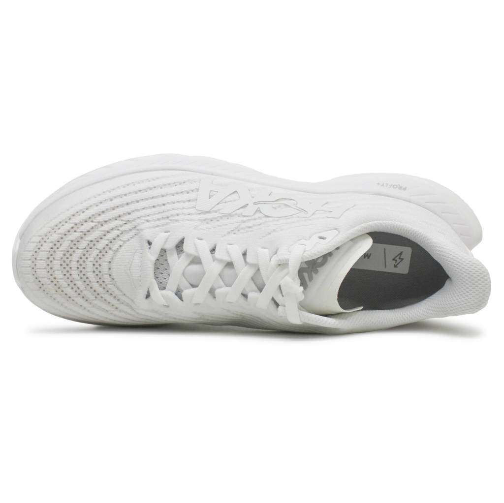 Hoka One One Mach 5 Textile Womens Trainers#color_white white