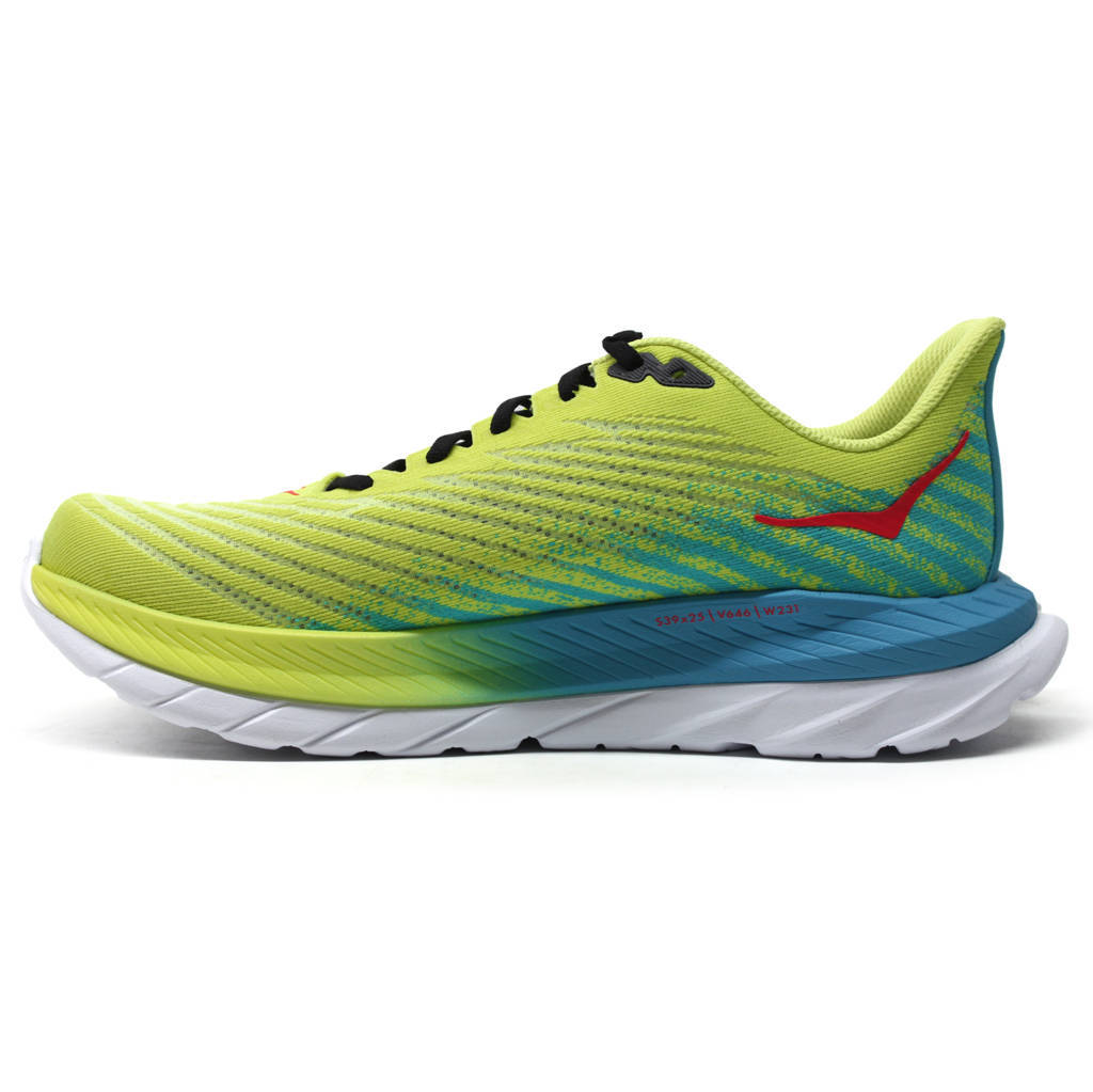 Hoka One One Mach 5 Textile Womens Trainers#color_evening primrose scuba blue