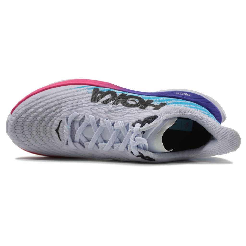 Hoka One One Mach 5 Textile Womens Trainers#color_white scuba blue