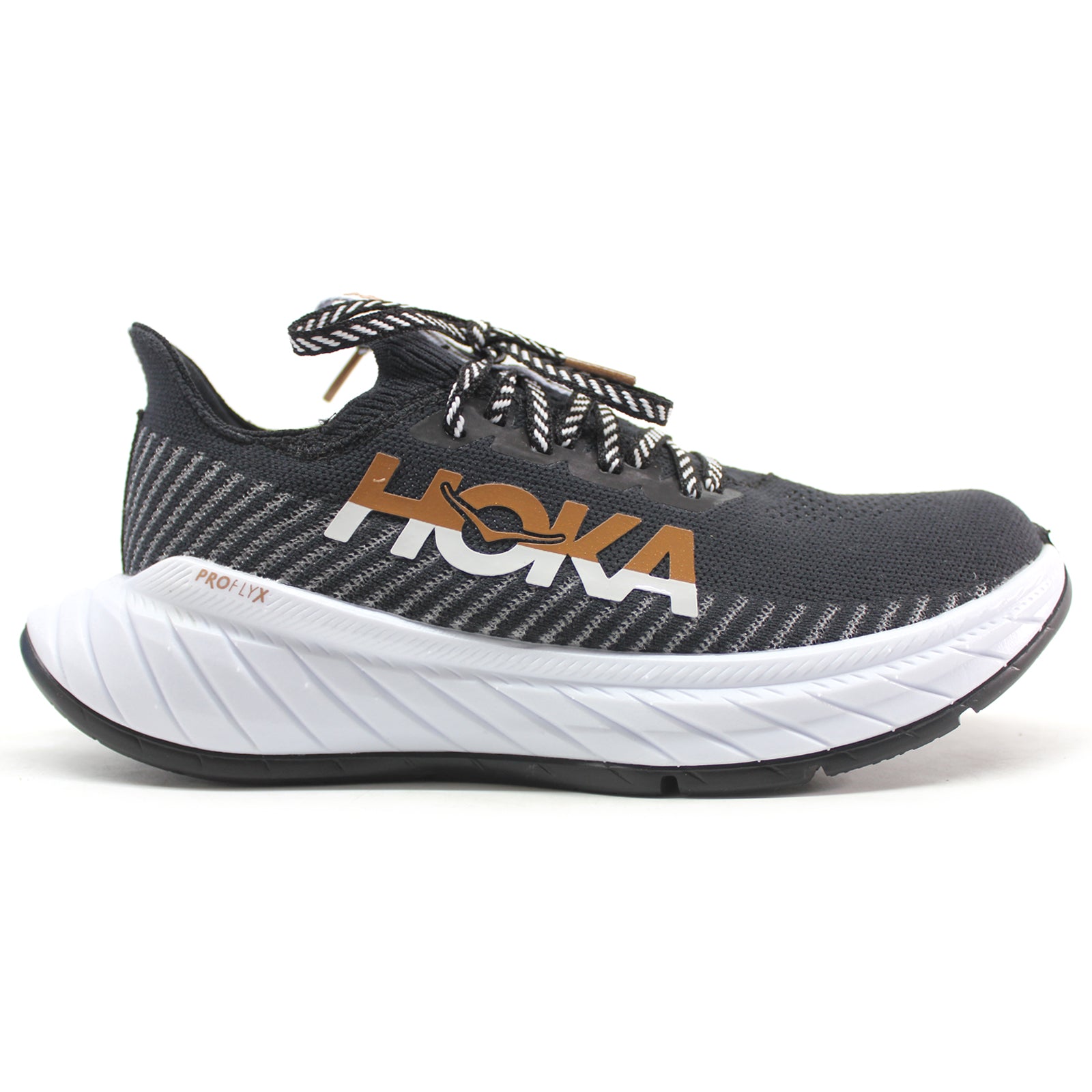 Hoka Carbon X 3 1123193-BWHT Textile Womens Trainers - Black White - 6#color_black white