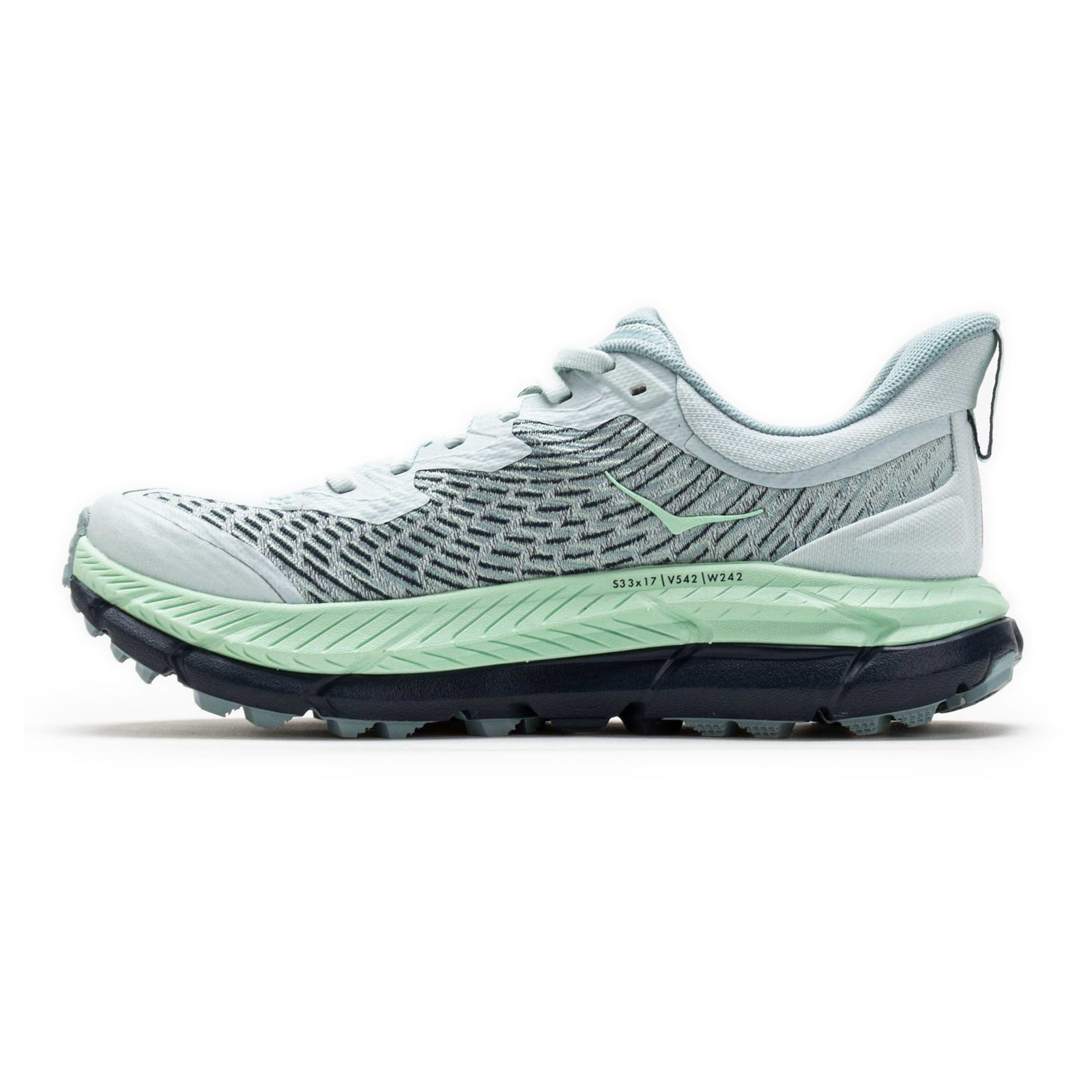 Hoka Mafate Speed 4 Textile Synthetic Womens Trainers#color_droplet mint fluorite