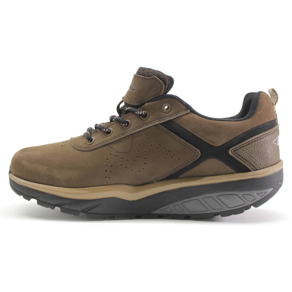 MBT KIBO SYM Leather Textile Womens Trainers#color_brown