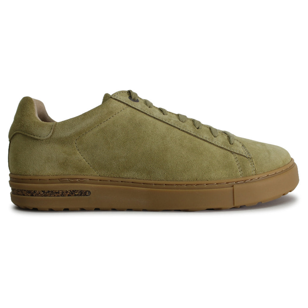 Birkenstock Bend Low Suede Leather Unisex Trainers#color_khaki