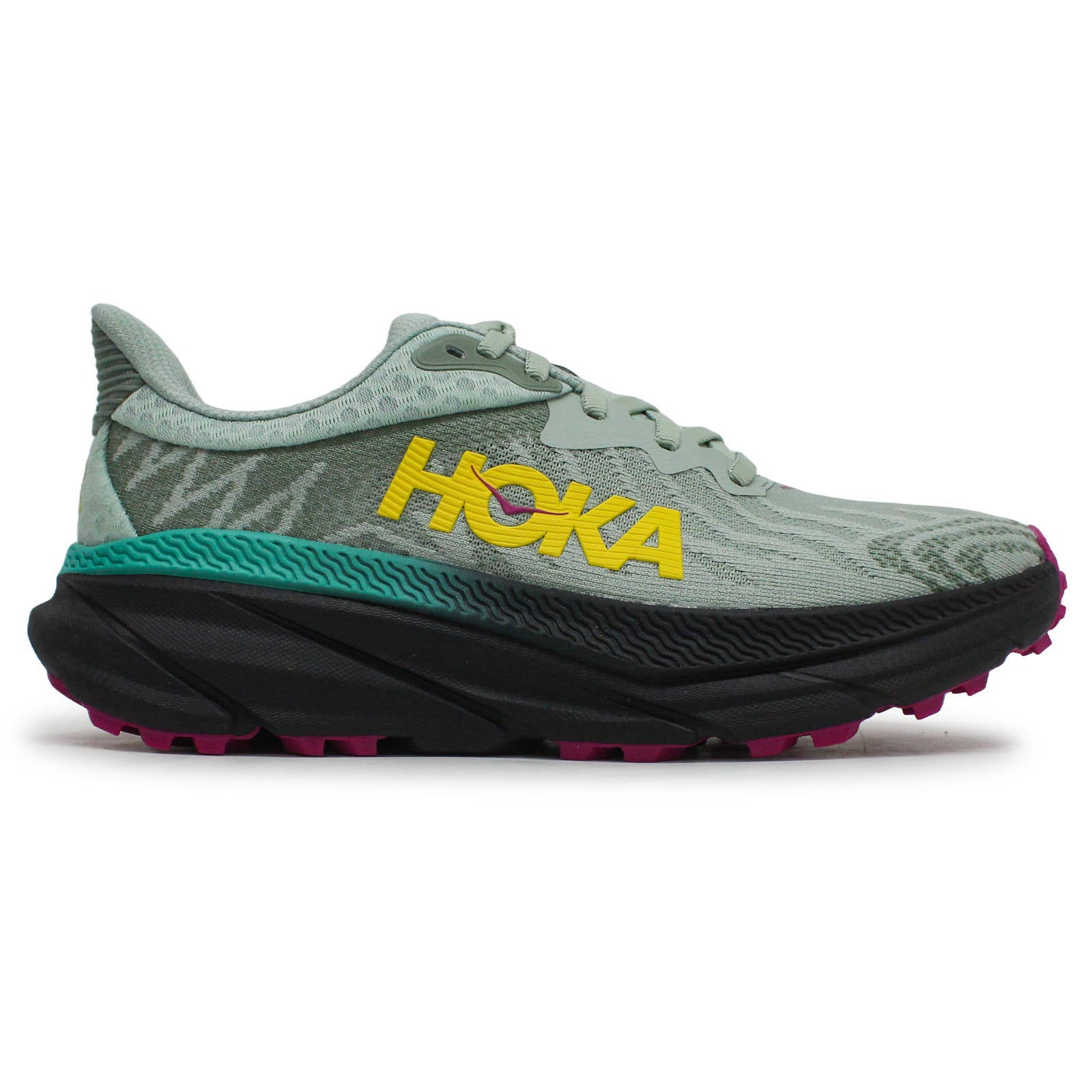 Hoka One One Challenger ATR 7 Textile Womens Trainers#color_aloe vera black