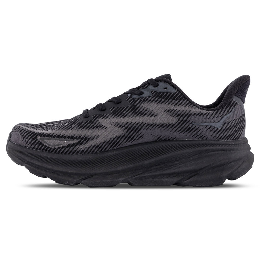 Hoka One One Clifton 9 Textile Mens Trainers#color_black black