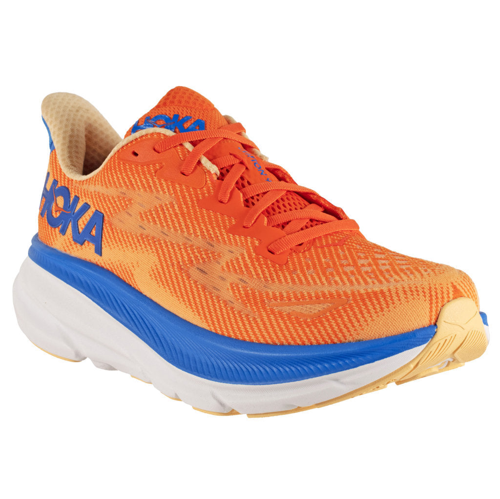 Hoka One One Clifton 9 Textile Mens Trainers#color_vibrant orange impala