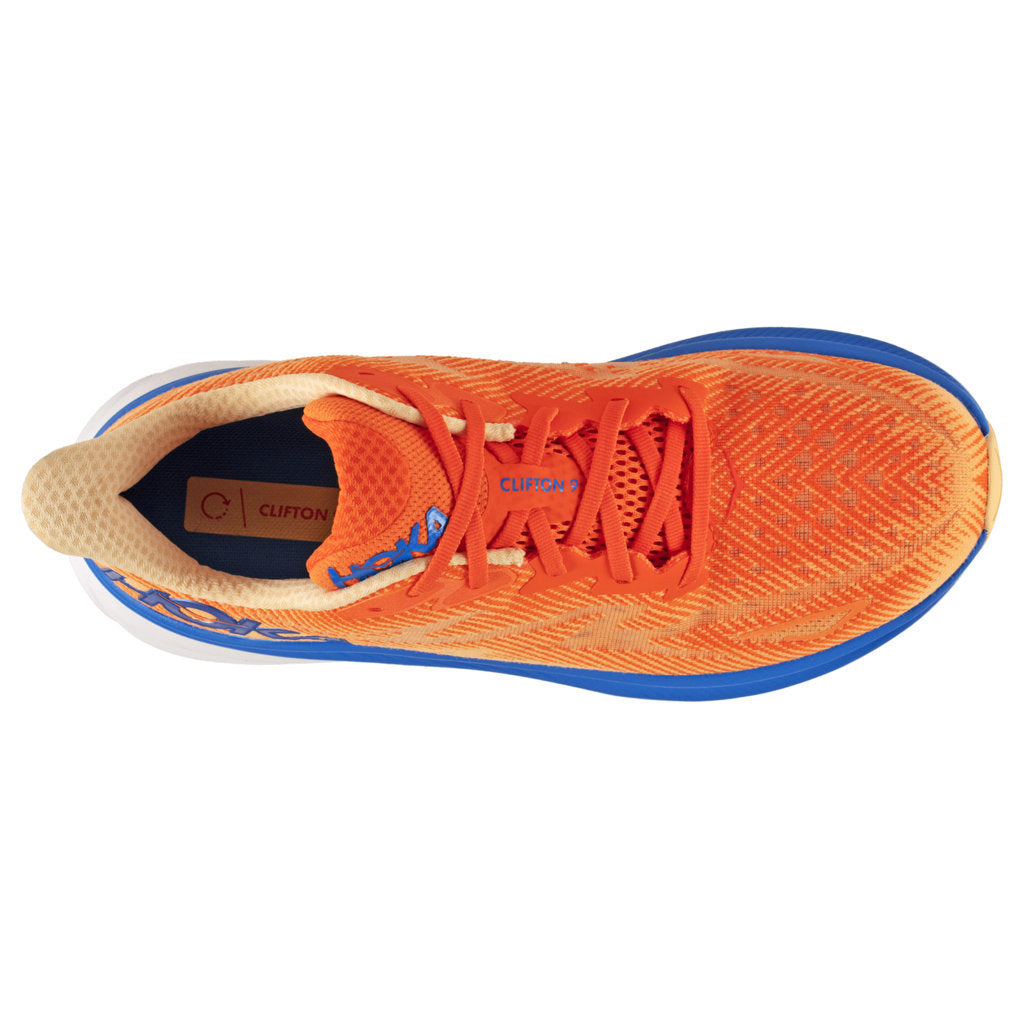 Hoka One One Clifton 9 Textile Mens Trainers#color_vibrant orange impala