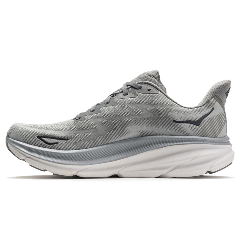 Hoka Clifton 9 Textile Mens Trainers#color_harbor mist black