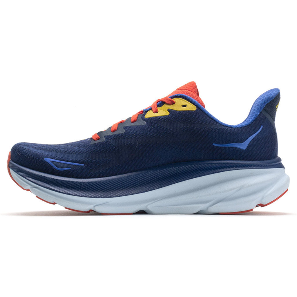 Hoka One One Clifton 9 Textile Mens Trainers#color_bellwether blue dazzling blue