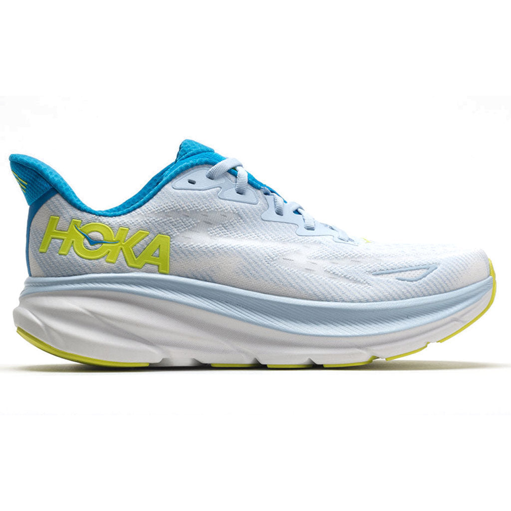 Hoka One One Clifton 9 Textile Mens Trainers#color_ice water evening primrose