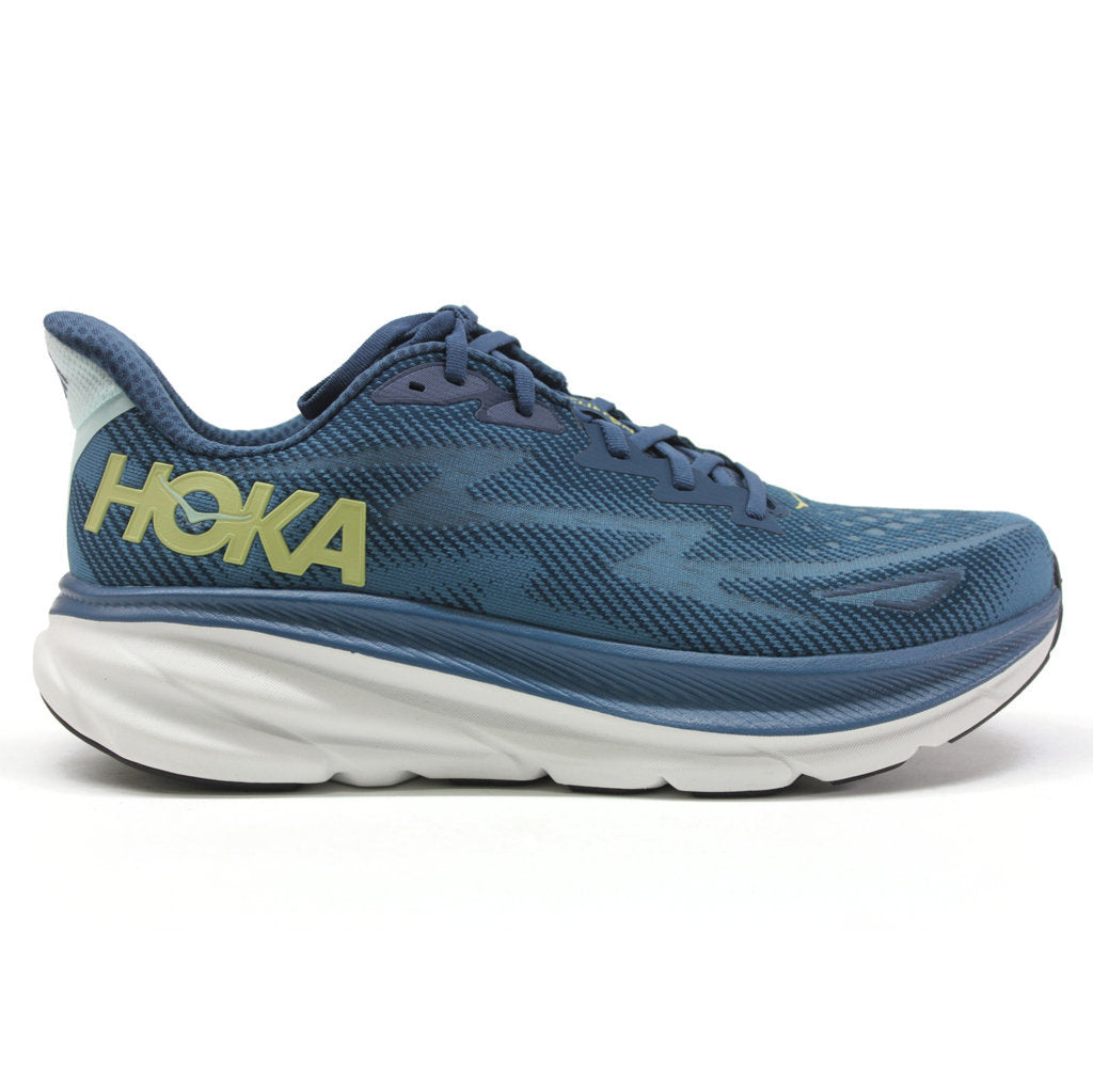 Hoka One One Clifton 9 Textile Mens Trainers#color_midnight ocean blue steel