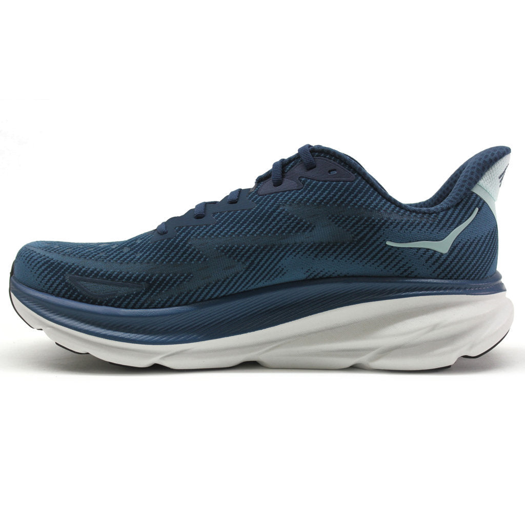 Hoka One One Clifton 9 Textile Mens Trainers#color_midnight ocean blue steel