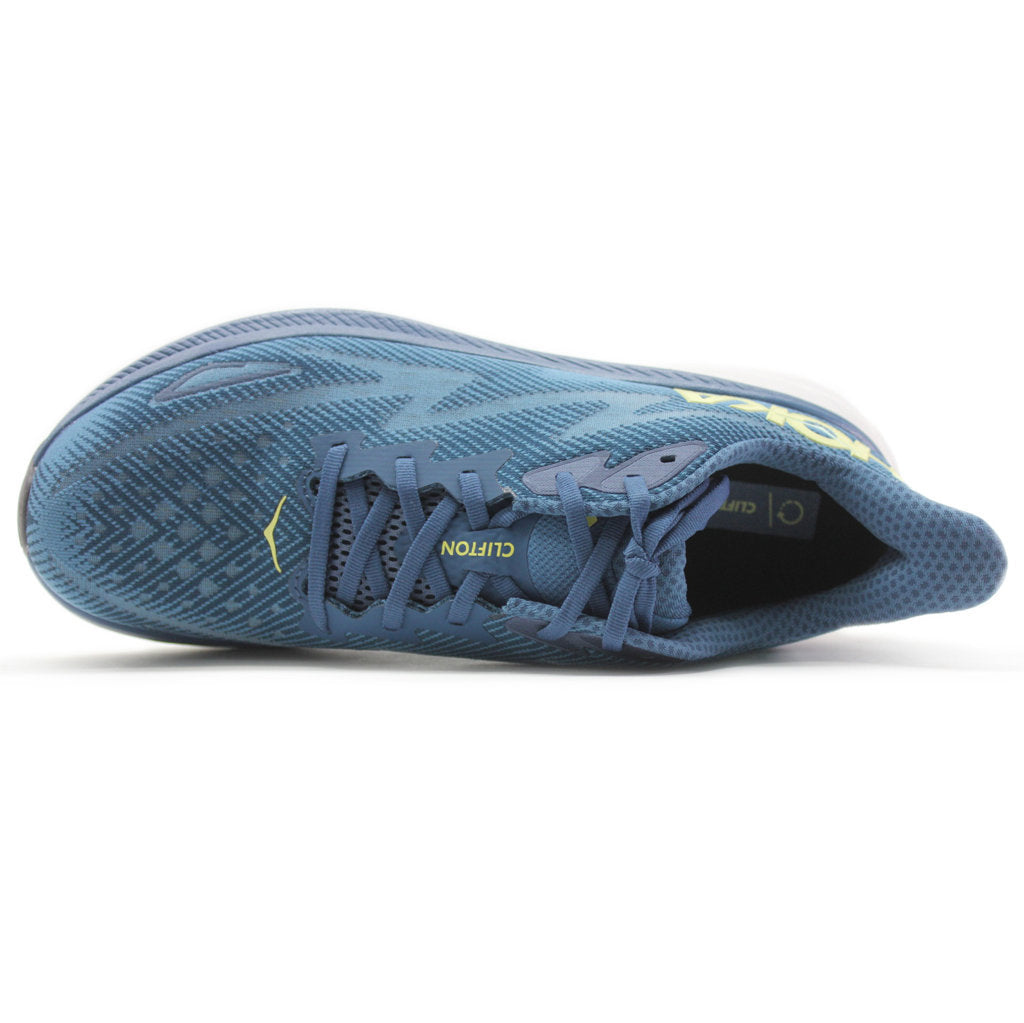 Hoka One One Clifton 9 Textile Mens Trainers#color_midnight ocean blue steel