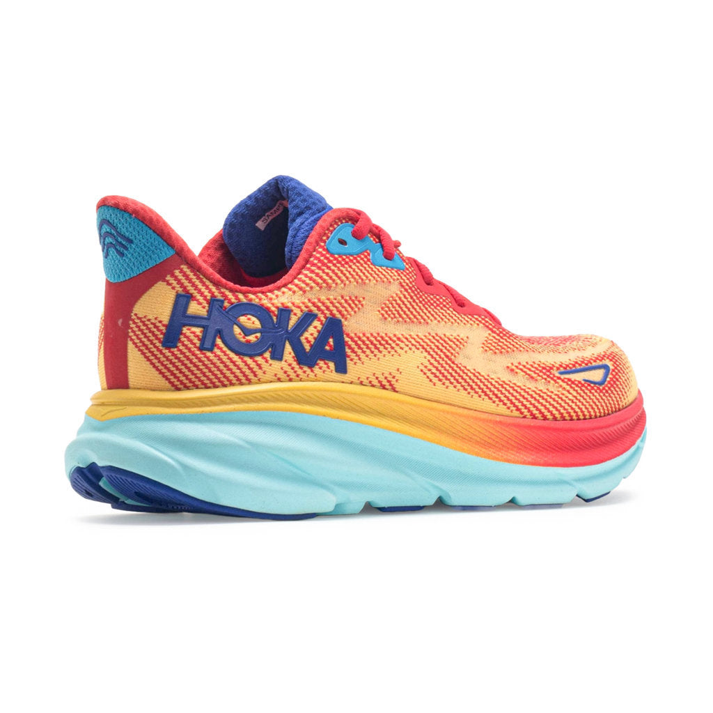 Hoka One One Clifton 9 Textile Mens Trainers#color_cerise cloudless