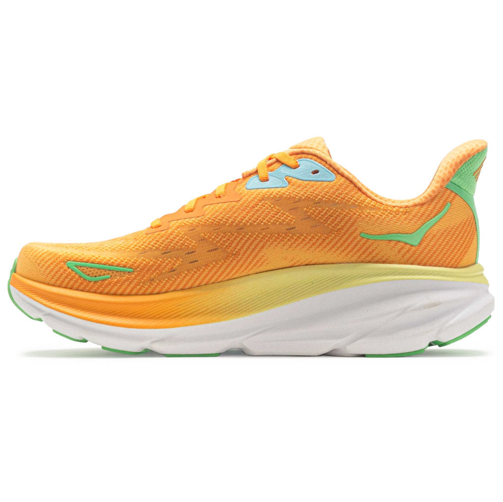 Hoka One One Clifton 9 Textile Mens Trainers#color_solar flare sherbet