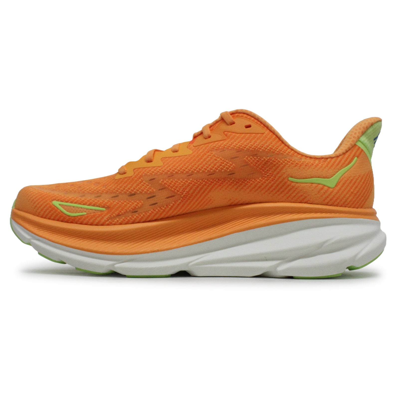 Hoka Clifton 9 Textile Mens Trainers#color_solar flare lettuce