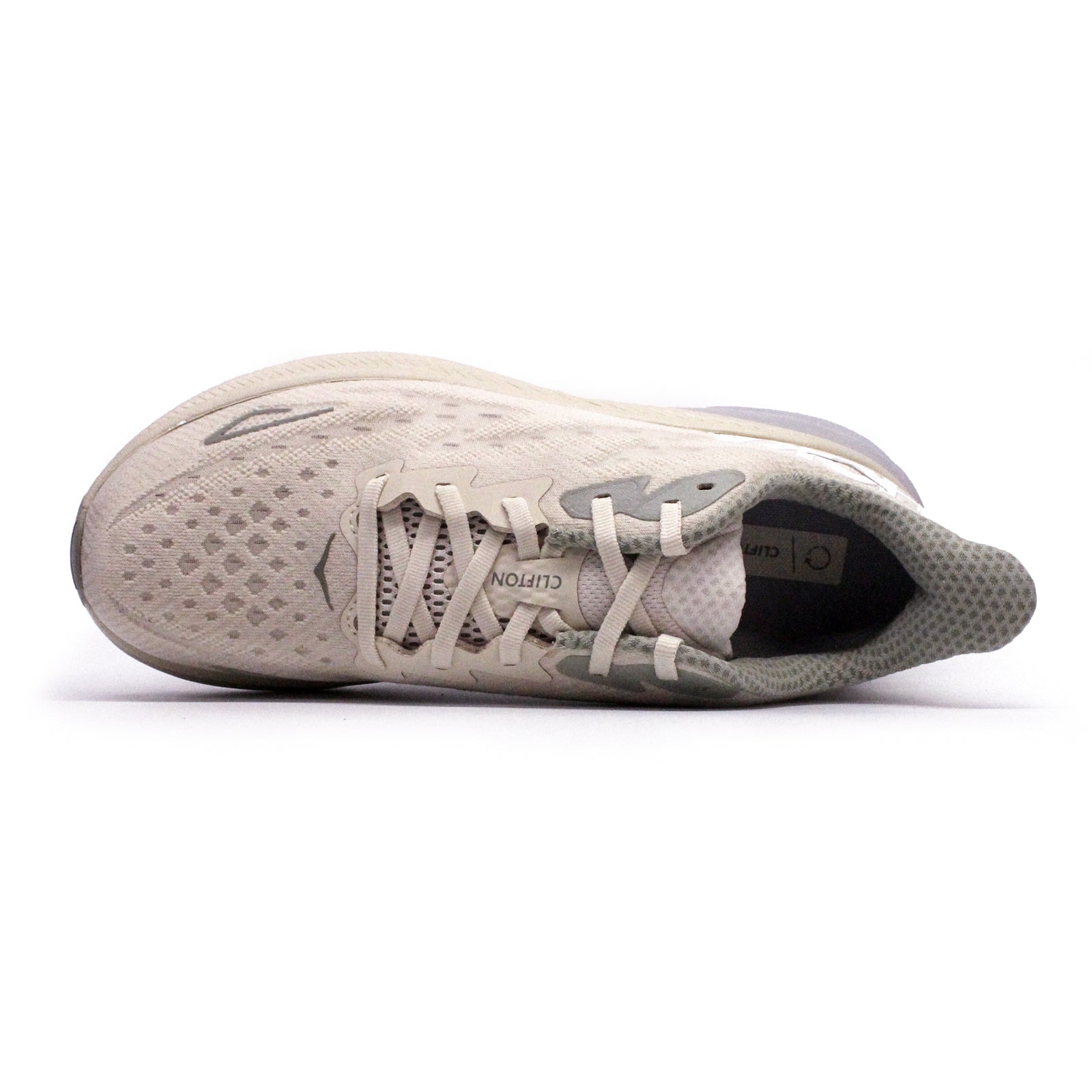 Hoka Clifton 9 Textile Mens Trainers#color_oat milk barley