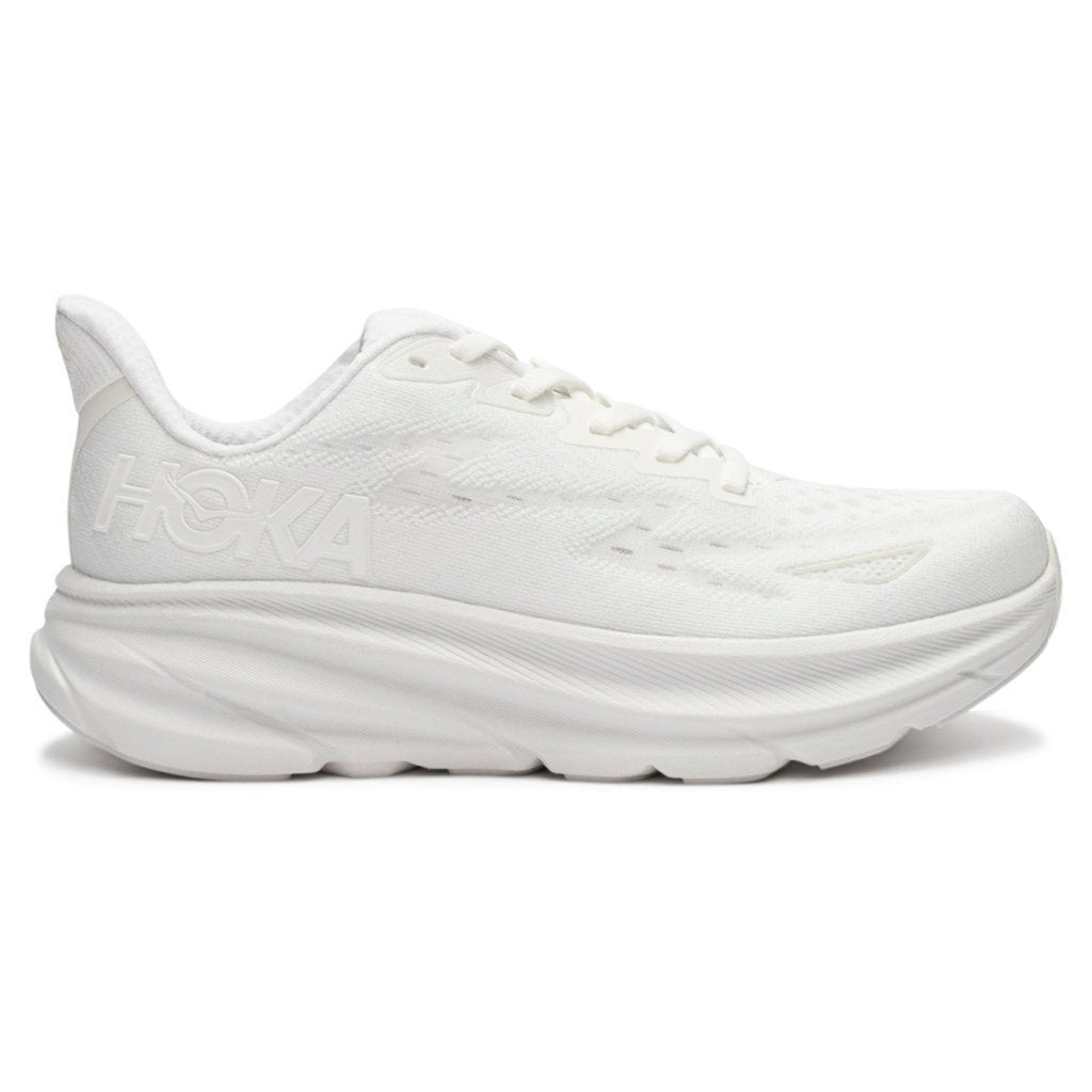 Hoka One One Clifton 9 Textile Womens Trainers#color_white white