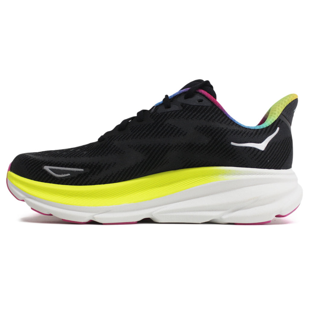 Hoka One One Clifton 9 Textile Womens Trainers#color_black all aboard