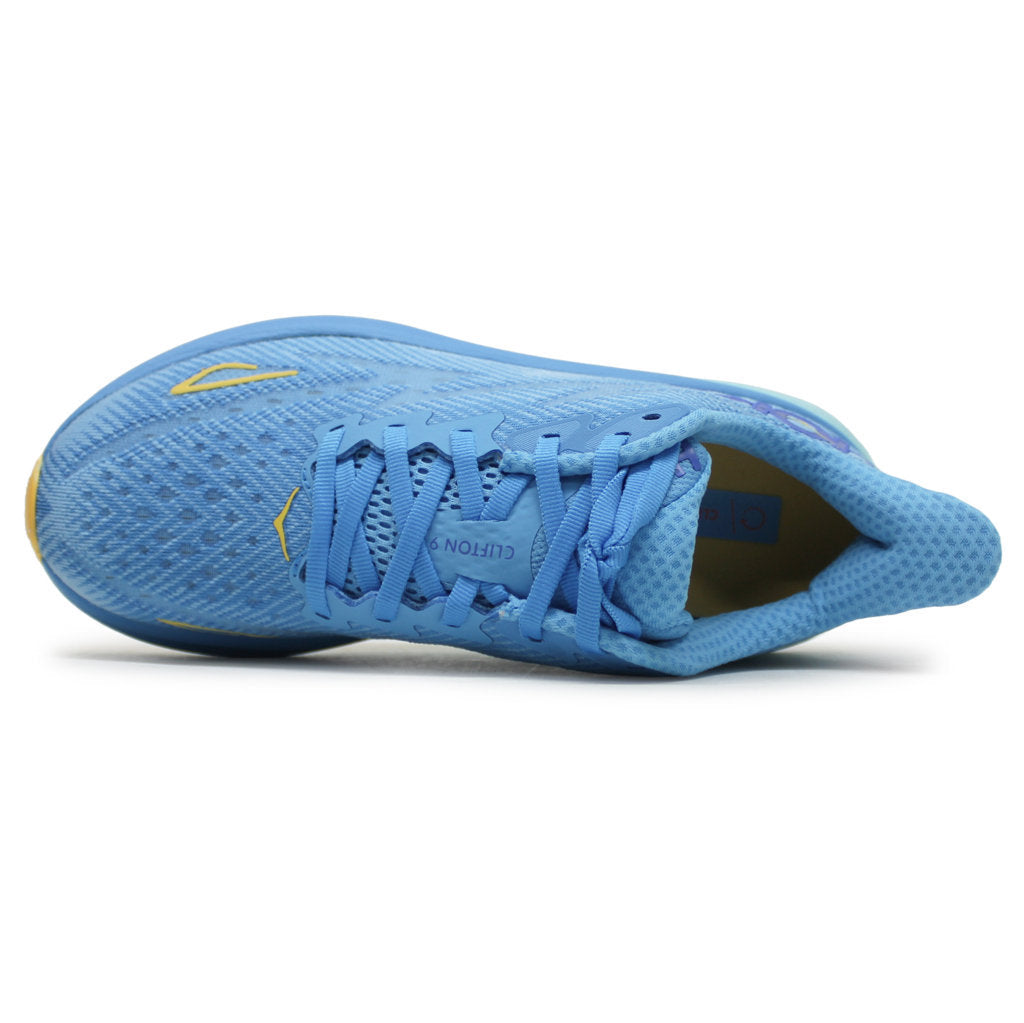 Hoka One One Clifton 9 Textile Womens Trainers#color_swim day cloudless