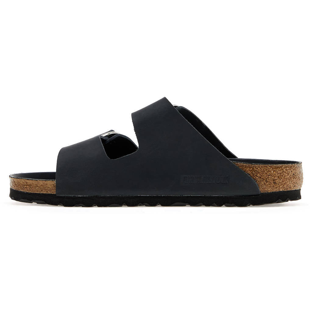 Birkenstock Arizona Big Buckle Oiled Leather Unisex Sandals#color_black