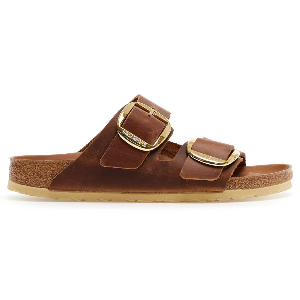 Birkenstock Arizona Big Buckle Oiled Leather Unisex Sandals#color_cognac