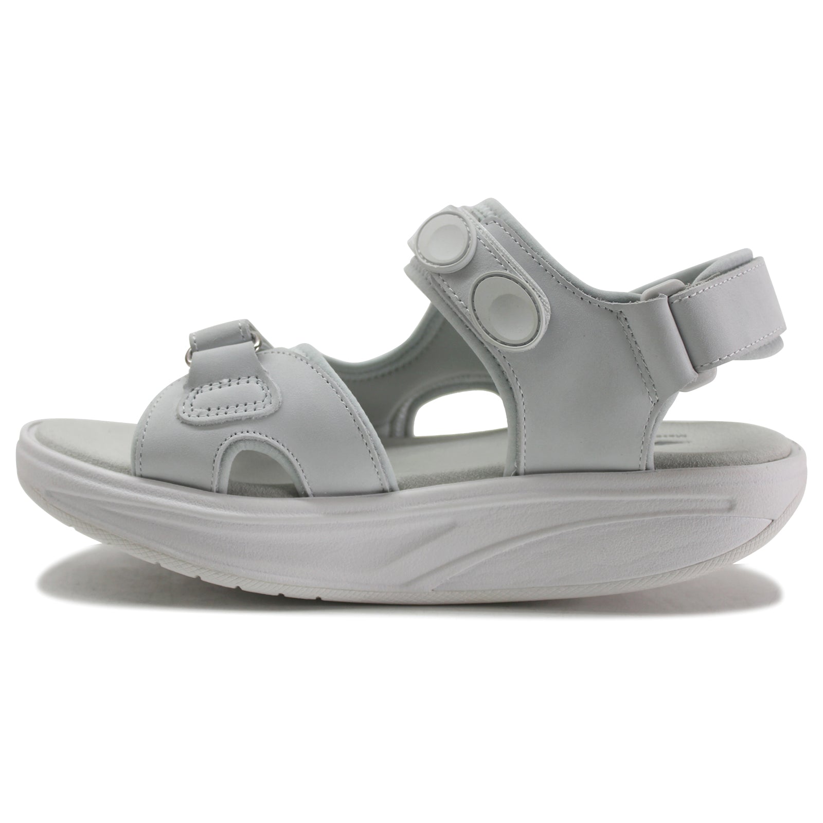 MBT Kisumu Classic 700823-16U Nubuck Womens Sandals - White - 40#color_white