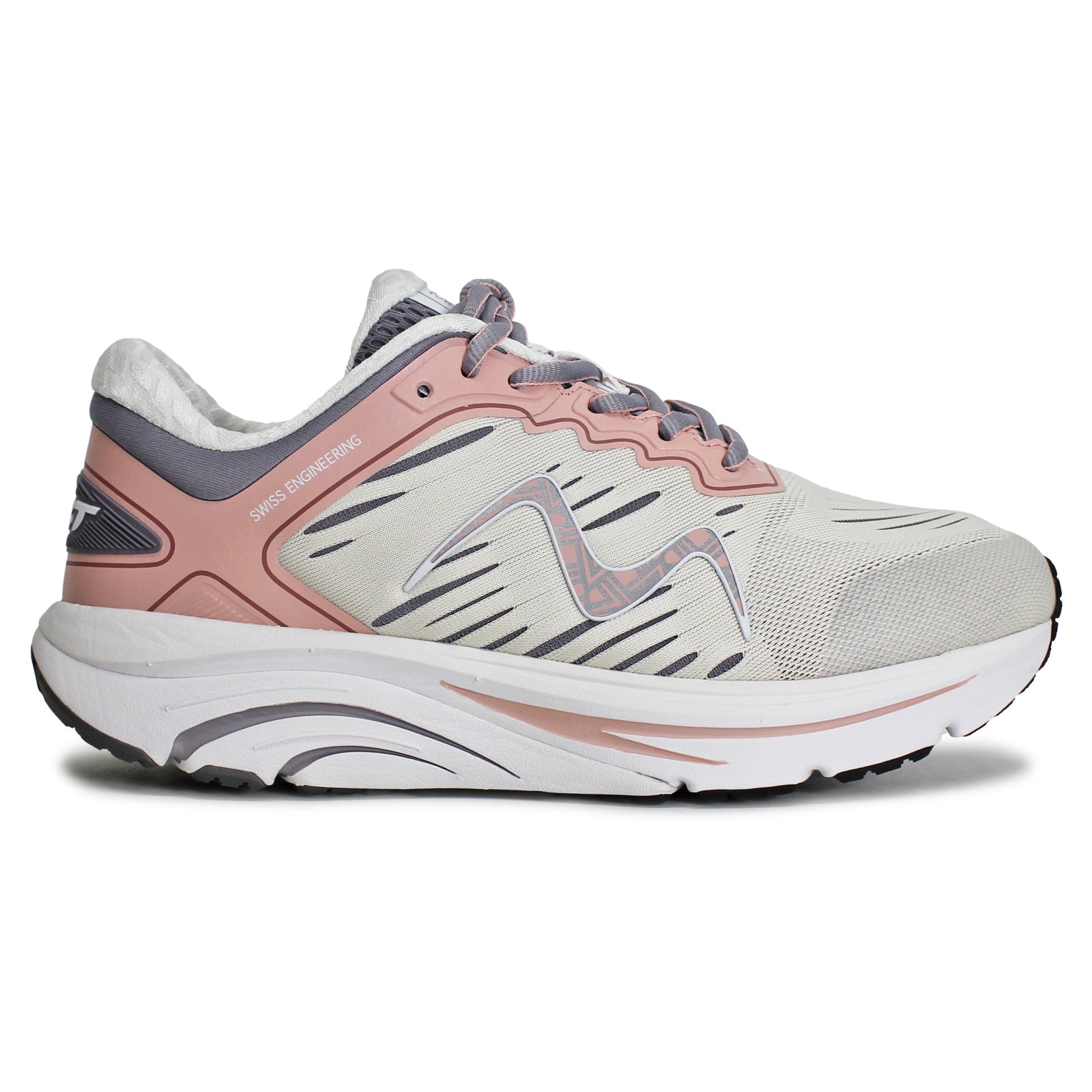 MBT 2000 II 703031-1606Y Leather Textile Womens Trainers - Ivory Peach - 40#color_ivory peach