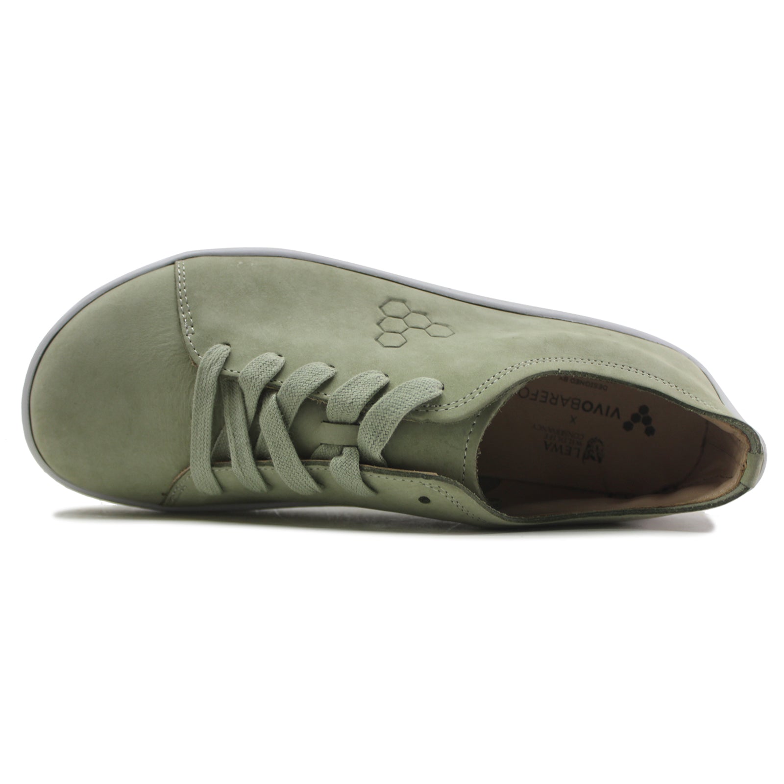 Vivobarefoot Addis Lewa 302027-01 Leather Mens Trainers - Sage - 41#color_sage