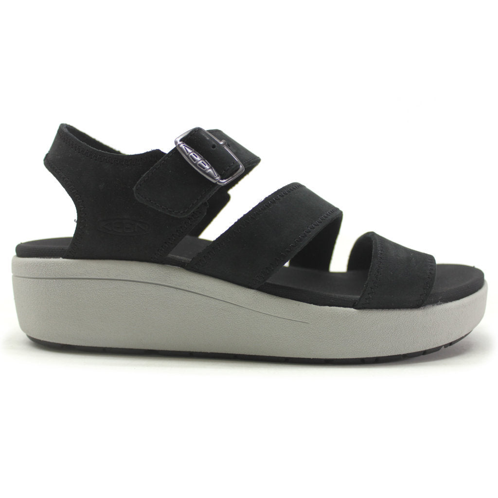 Keen Ellecity Backstrap Nubuck Leather Womens Sandals#color_black drizzle