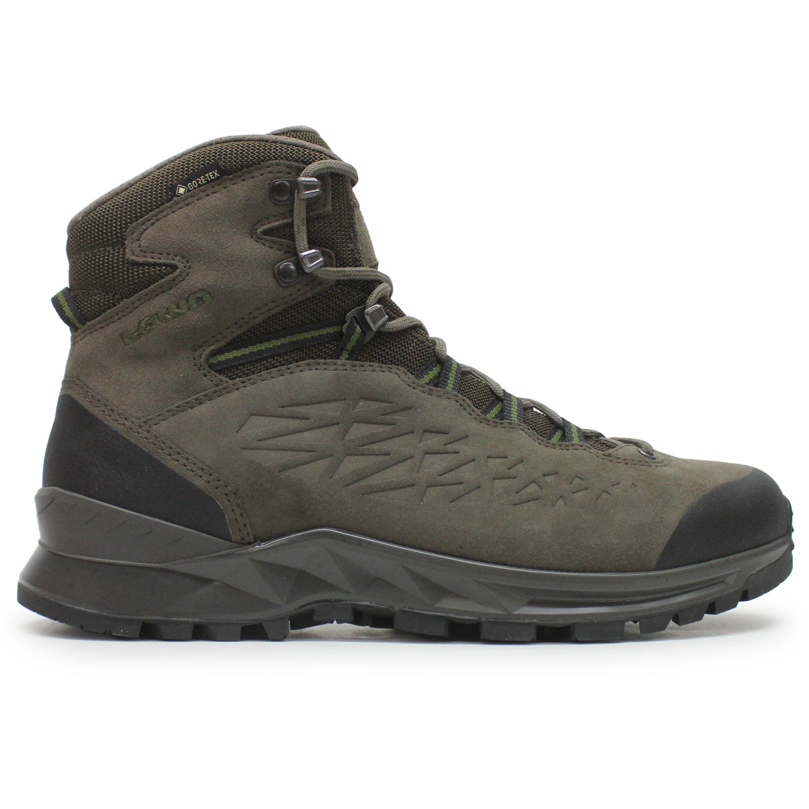 Lowa Explorer II GTX Mid Suede Textile Men's Hiking Boots#color_slate olive