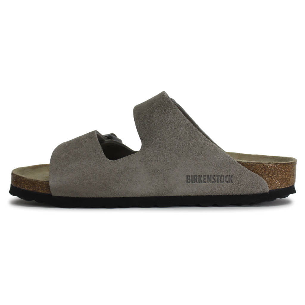 Birkenstock Arizona BS Suede Leather Unisex Sandals#color_stone coin