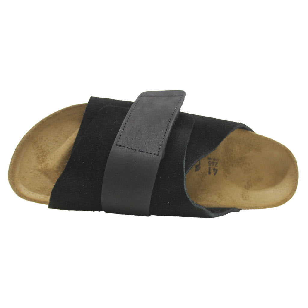 Birkenstock Kyoto Nubuck Leather Unisex Sandals#color_black