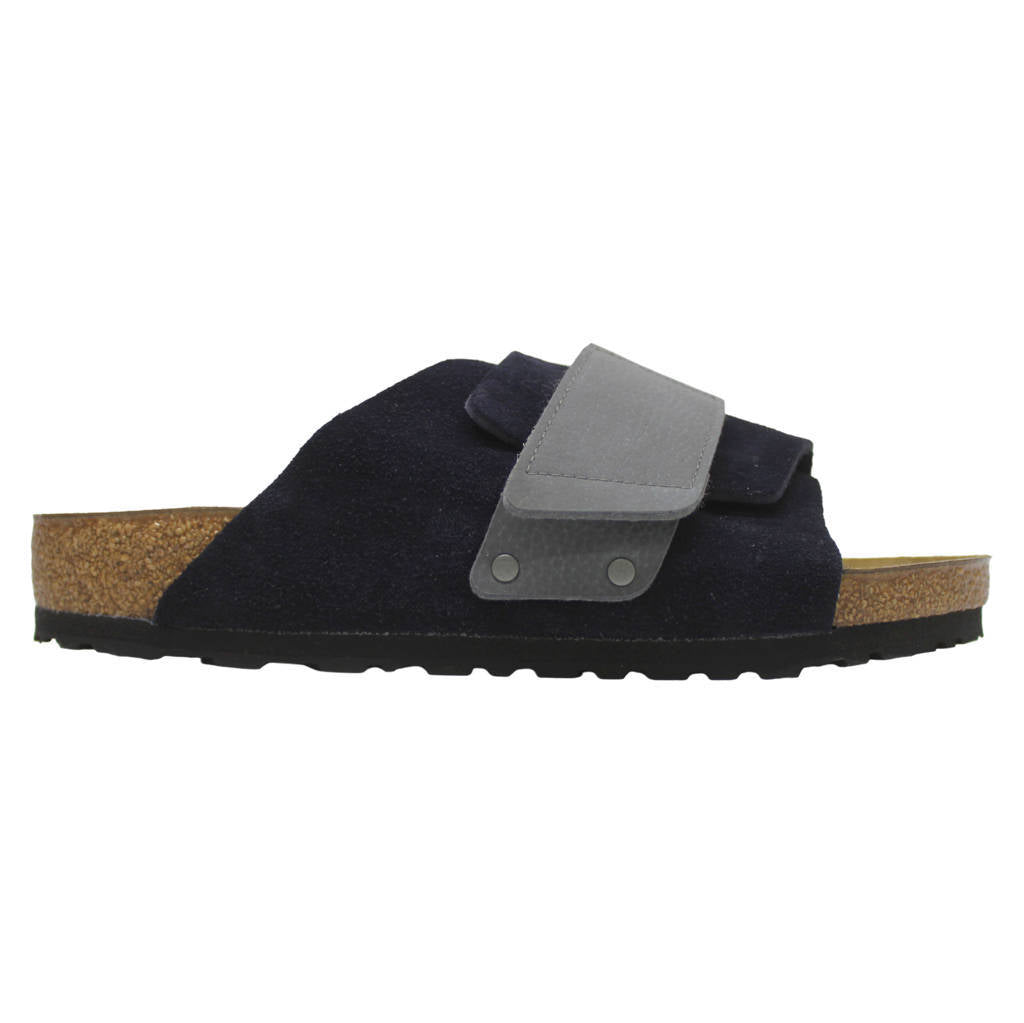 Birkenstock Kyoto Nubuck Leather Unisex Sandals#color_midnight