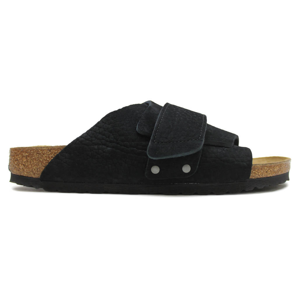 Birkenstock Kyoto Nubuck Leather Unisex Sandals#color_desert buck black