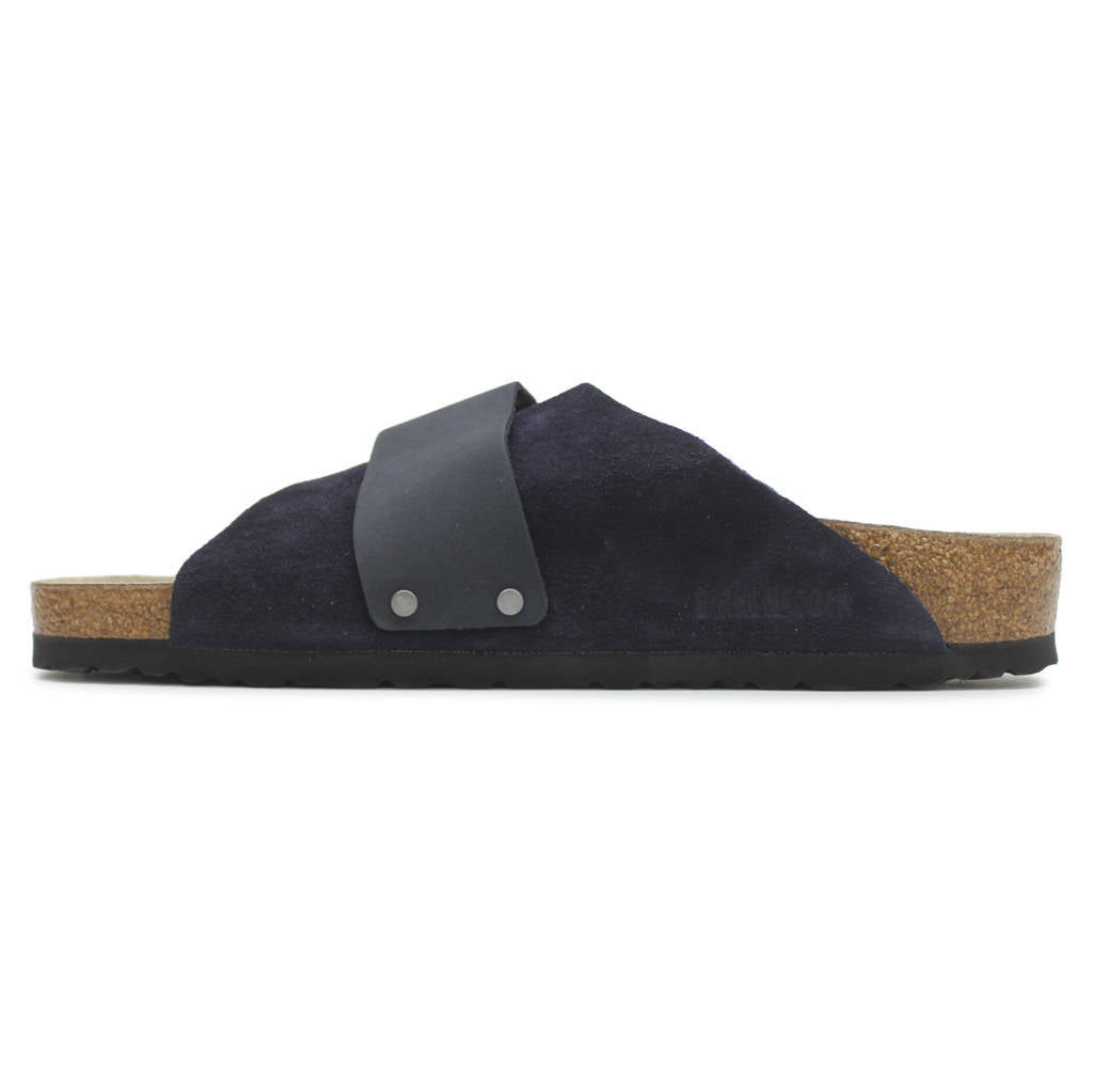 Birkenstock Kyoto Nubuck Leather Unisex Sandals#color_midnight midnight