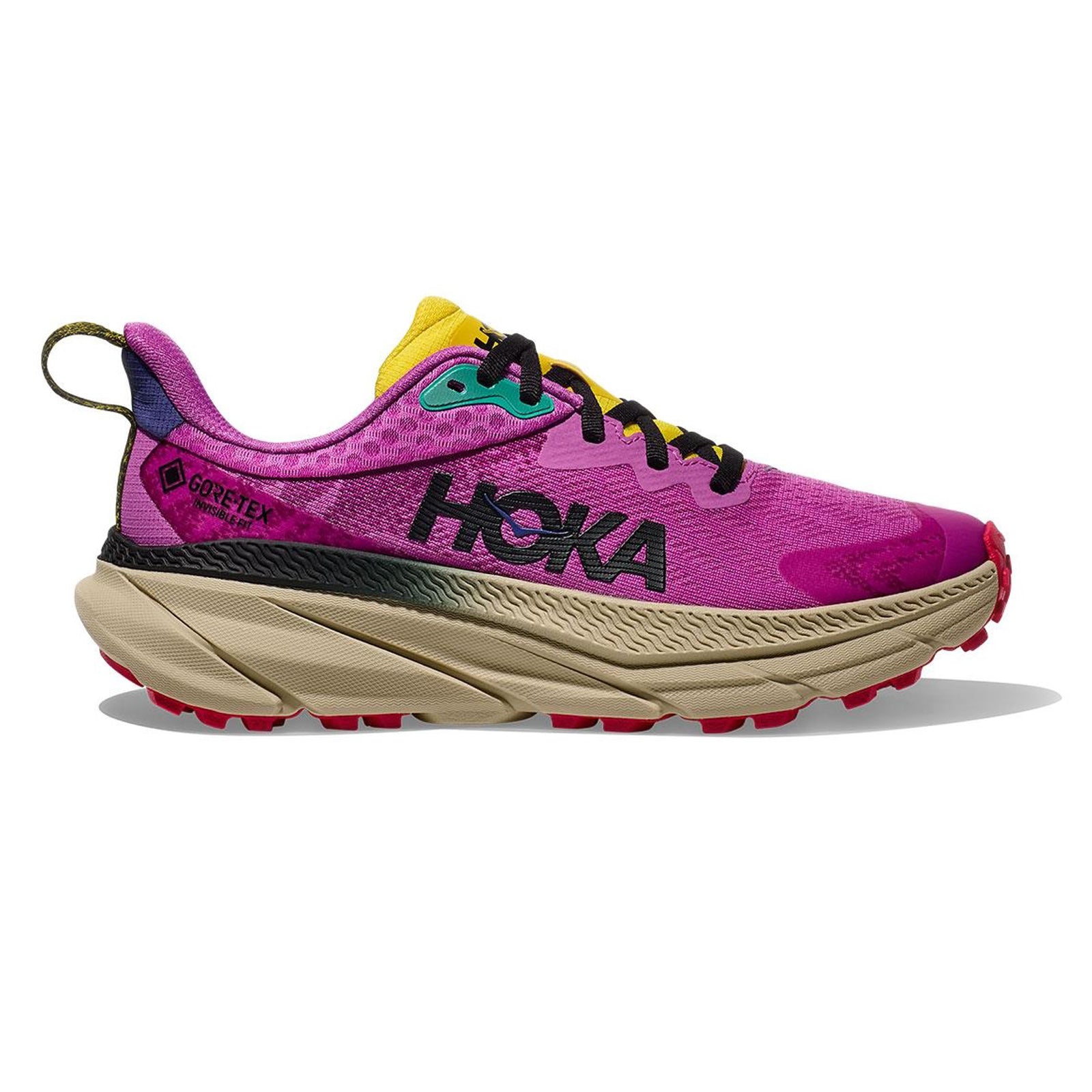 Hoka Challenger ATR 7 GTX Textile Synthetic Womens Trainers#color_superbloom oatmeal