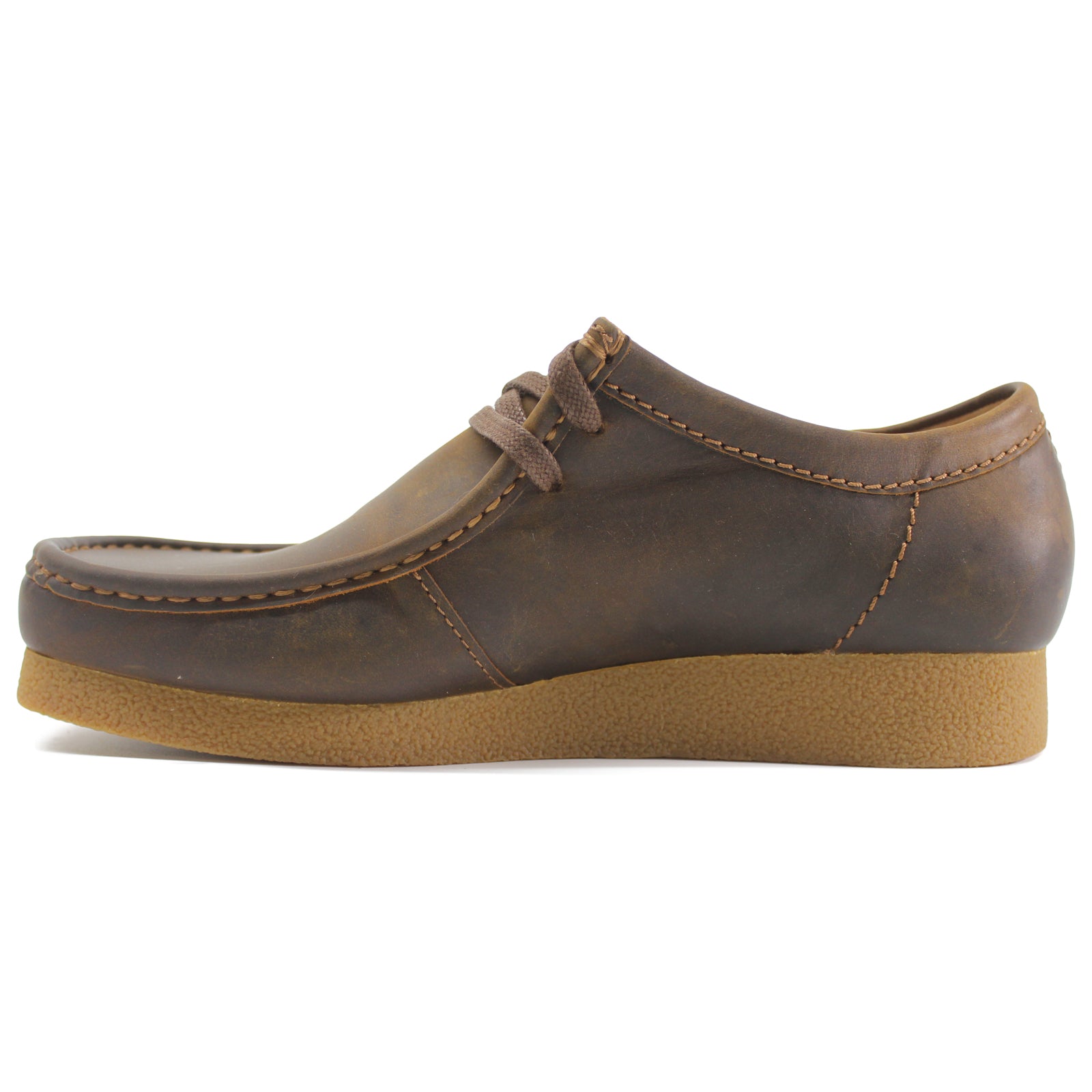 Clarks Wallabee Evo Waxy Leather Men's Shoes#color_beeswax