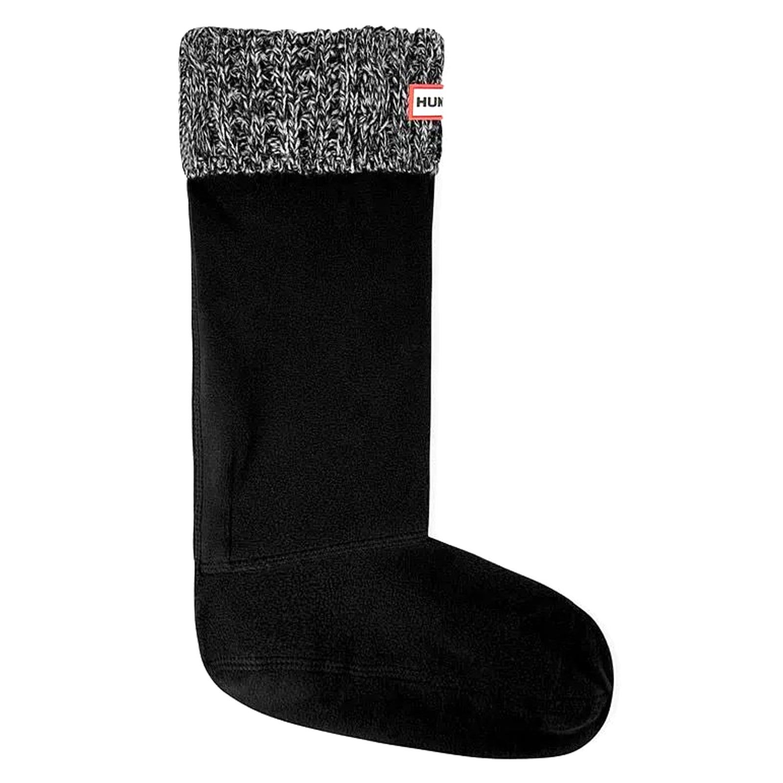 Hunter Waffle Tall Boot Sock Polyfleece Unisex Socks#color_black grey