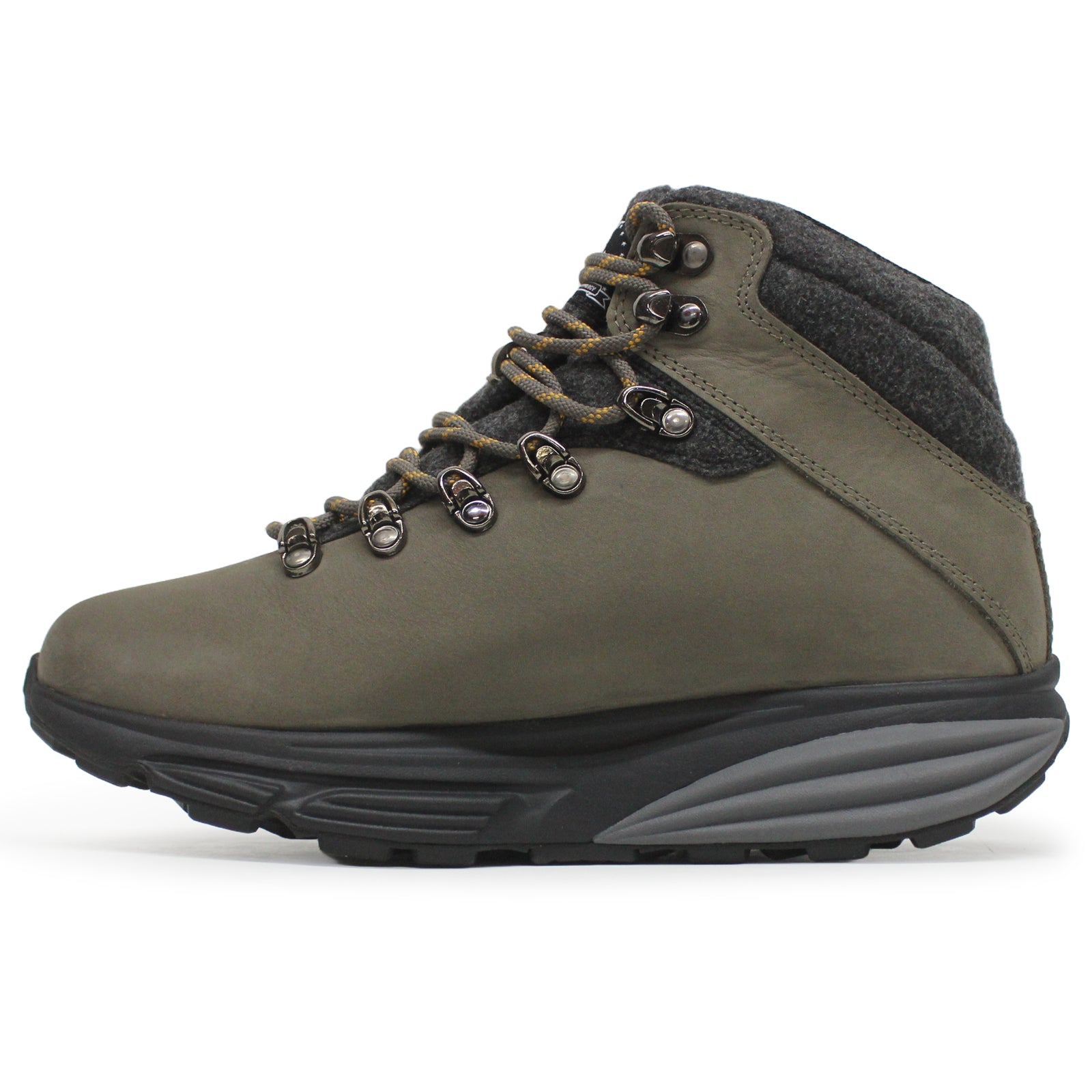 MBT MT Alpine Sym Nubuck Leather Womens Trainers#color_olive green