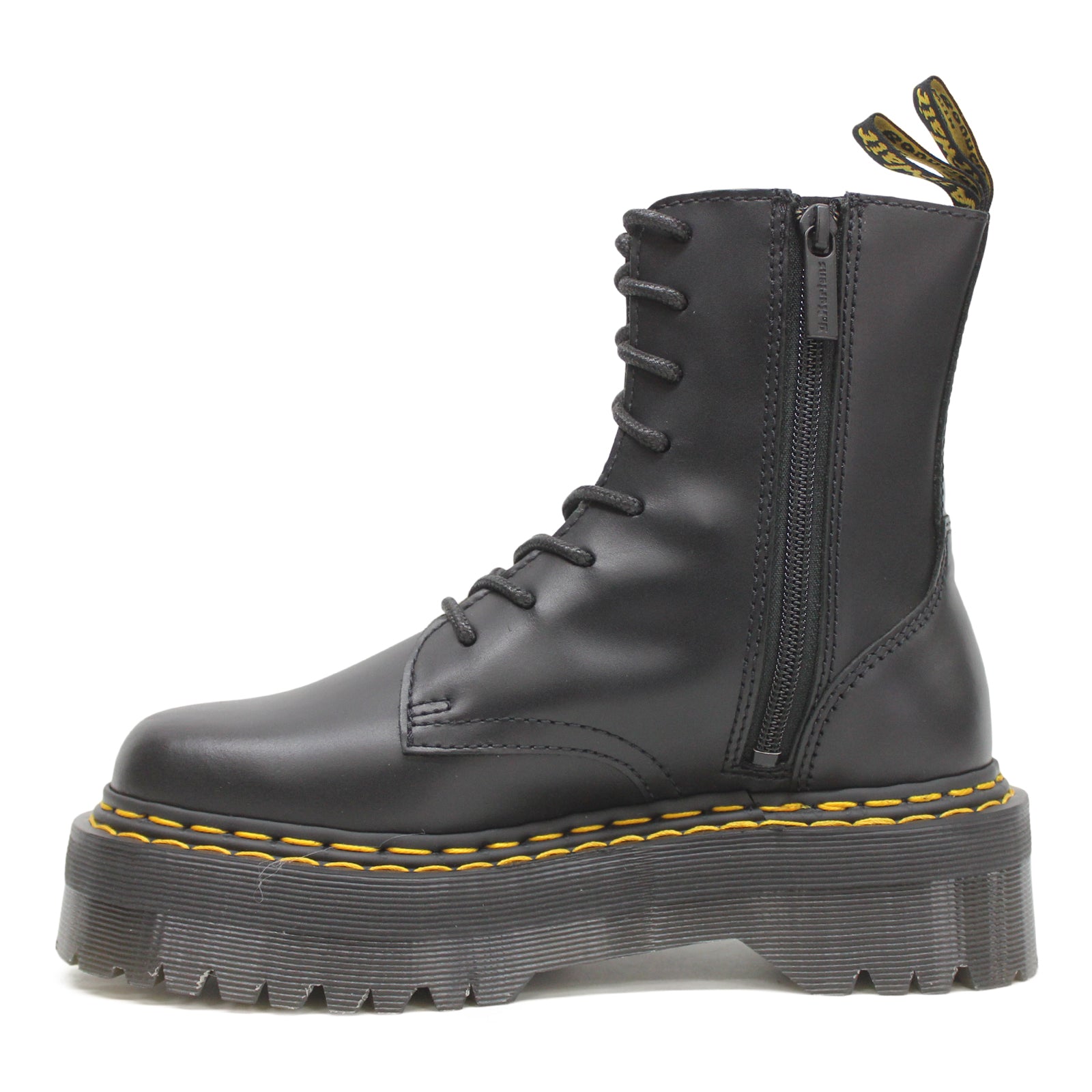 Dr. Martens Jadon DS 30638001 Paris Leather Unisex Boots - Black - 6#color_black