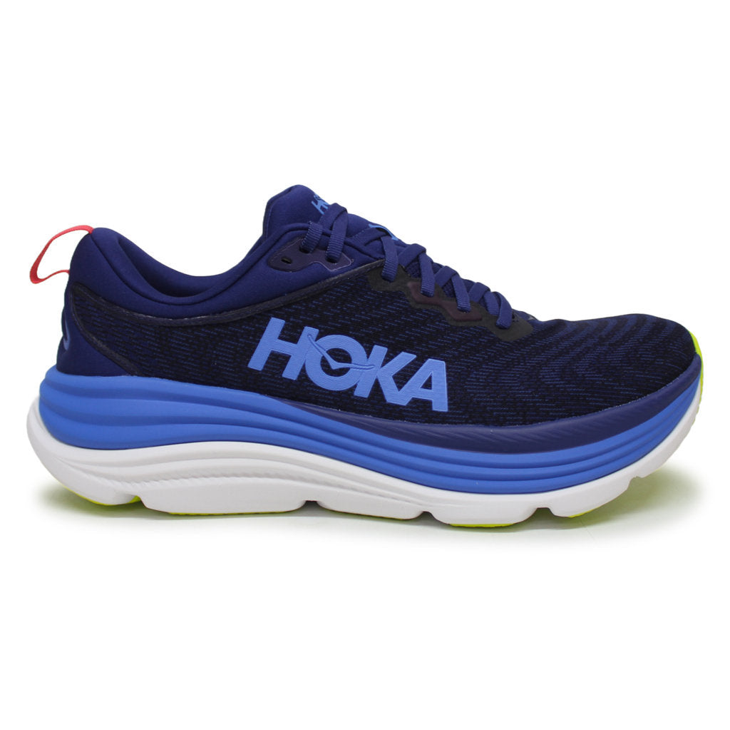 Hoka One One Gaviota 5 Textile Synthetic Mens Sneakers#color_Bellwether Blue Evening Sky