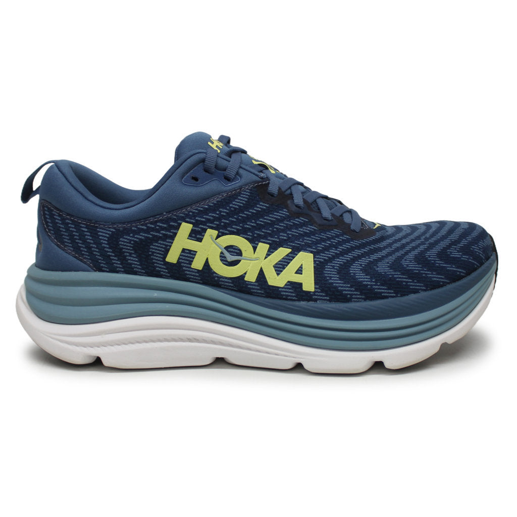 Hoka One One Gaviota 5 Textile Synthetic Mens Sneakers#color_Bluesteel Stone Blue