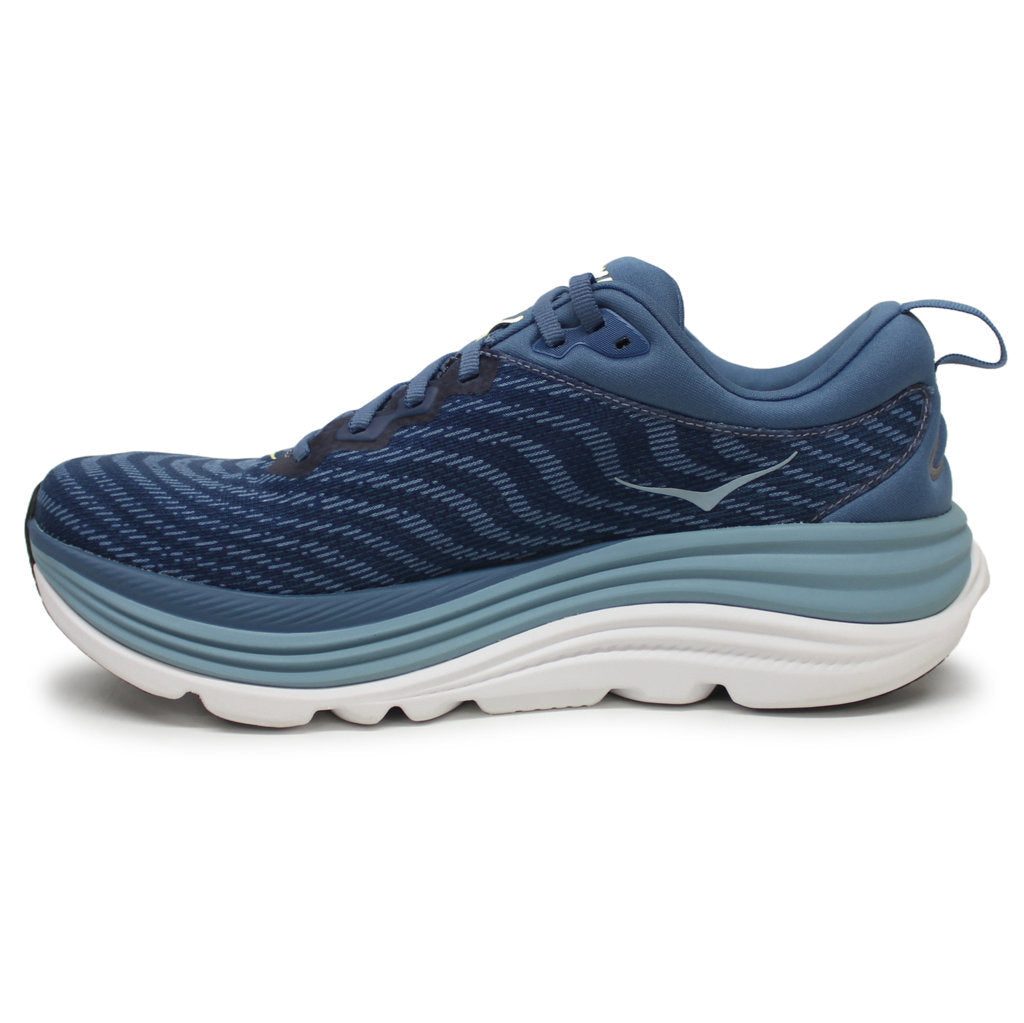 Hoka One One Gaviota 5 Textile Synthetic Mens Sneakers#color_Bluesteel Stone Blue