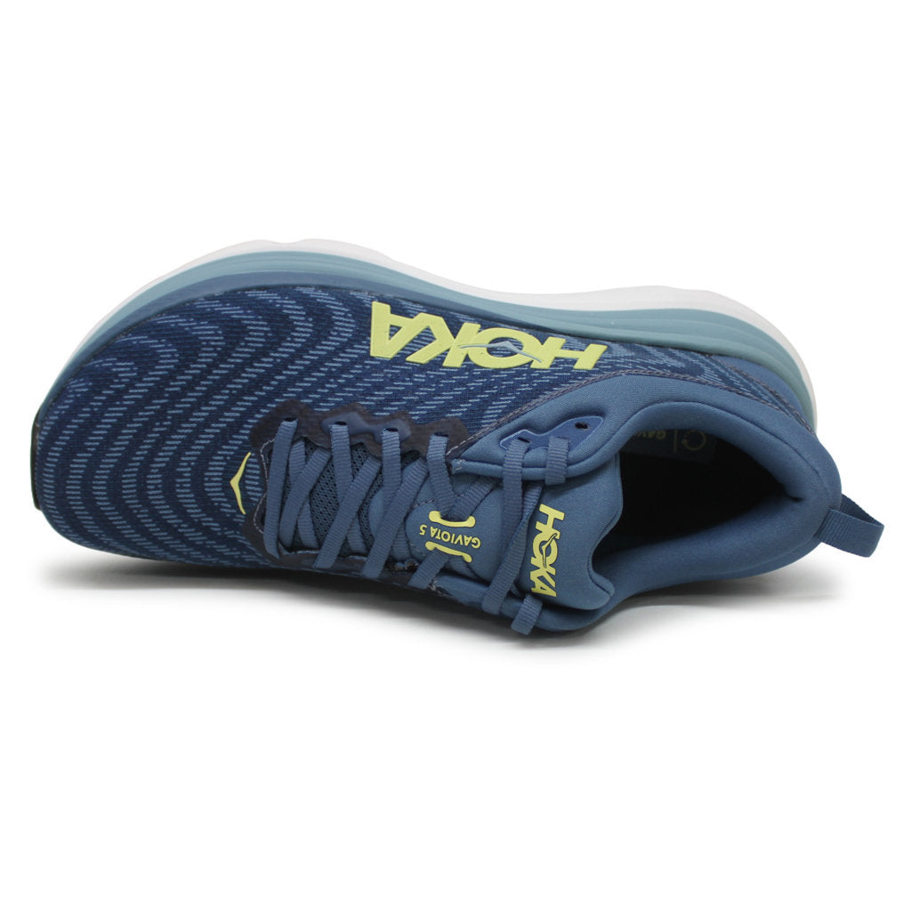 Hoka One One Gaviota 5 Textile Synthetic Mens Sneakers#color_Bluesteel Stone Blue